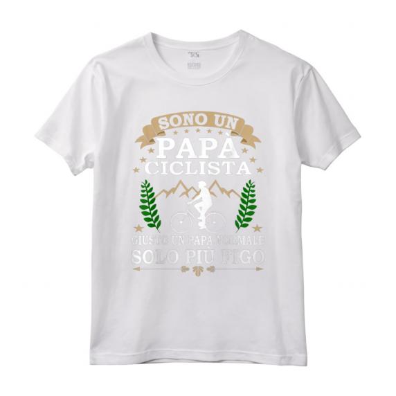 Sono un Papà ciclista giusto un Papà normale solo più figo - Maglietta divertente per ciclisti - Regalo di Natale per papà e nonno ciclista in montagna