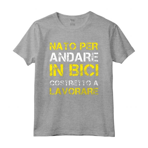 Nato Per Andare In Bici - Maglietta Divertente per Ciclista - Idea Regalo Originale - Marca HapTiger
