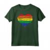 Cuore LGBT con Bandiera Arcobaleno - Maglietta per Gay e Lesbiche - Ideale per Gay Pride e Eventi Queer