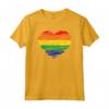 Cuore LGBT con Bandiera Arcobaleno - Maglietta per Gay e Lesbiche - Ideale per Gay Pride e Eventi Queer