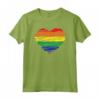 Cuore LGBT con Bandiera Arcobaleno - Maglietta per Gay e Lesbiche - Ideale per Gay Pride e Eventi Queer