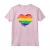Cuore LGBT con Bandiera Arcobaleno - Maglietta per Gay e Lesbiche - Ideale per Gay Pride e Eventi Queer