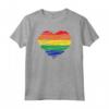 Cuore LGBT con Bandiera Arcobaleno - Maglietta per Gay e Lesbiche - Ideale per Gay Pride e Eventi Queer
