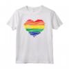 Cuore LGBT con Bandiera Arcobaleno - Maglietta per Gay e Lesbiche - Ideale per Gay Pride e Eventi Queer