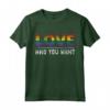 Rainbow Love Who You Want - Retro Vintage LGBTQ Pride Maglietta - Sostegno Love Equality - Perfetta per Mese dell'Orgoglio e Parate