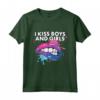 I Kiss Boys And Girls - Bisex Orgoglio Bisessuale LGBTQ+ Maglietta - Abbigliamento per Marcia dell'Orgoglio Arcobaleno