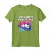 I Kiss Boys And Girls - Bisex Orgoglio Bisessuale LGBTQ+ Maglietta - Abbigliamento per Marcia dell'Orgoglio Arcobaleno