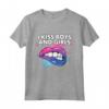 I Kiss Boys And Girls - Bisex Orgoglio Bisessuale LGBTQ+ Maglietta - Abbigliamento per Marcia dell'Orgoglio Arcobaleno