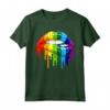 Sexy Arcobaleno Labbra Shirt LGBT Gay Lesbiche Maglietta - Labbra Arcobaleno - Amore è Amore - Ideale per Regalo Compleanno o Natale