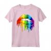 Sexy Arcobaleno Labbra Shirt LGBT Gay Lesbiche Maglietta - Labbra Arcobaleno - Amore è Amore - Ideale per Regalo Compleanno o Natale