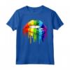 Sexy Arcobaleno Labbra Shirt LGBT Gay Lesbiche Maglietta - Labbra Arcobaleno - Amore è Amore - Ideale per Regalo Compleanno o Natale