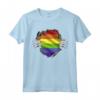 LGBTQ - Gay Pride - Arcobaleno Maglietta - Design Cuore CSD - Abbigliamento per CSD e Parate Gay