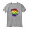 LGBTQ - Gay Pride - Arcobaleno Maglietta - Design Cuore CSD - Abbigliamento per CSD e Parate Gay