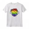 LGBTQ - Gay Pride - Arcobaleno Maglietta - Design Cuore CSD - Abbigliamento per CSD e Parate Gay
