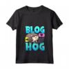 Donna Blogging Hedgehog Blog Hog Blogger Divertente spinoso maiale Maglietta con Collo a V - Regalo per Blogger e Creatori di Contenuti - Ideale per Marketing Digitale