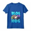 Donna Blogging Hedgehog Blog Hog Blogger Divertente spinoso maiale Maglietta con Collo a V - Regalo per Blogger e Creatori di Contenuti - Ideale per Marketing Digitale