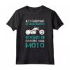 Magliette Uomo Manica Corta Divertenti Moto - Attenzione io non russo Maglietta - Ideale Regalo Compleanno Amante delle Moto