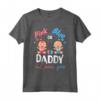 Gender Reveal - T-shirt Rosa o Blu Daddy Loves You - Annuncio Gravidanza Divertente - Regalo per Futuri Genitori