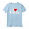 I LOVE HEART SICILIA SICILIA ITALIA Maglietta - Esprimi il tuo affetto per la Sicilia Italia - Stile Testo Bianco