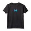 Farfalla Blu Minimalista - Maglietta Grunge per Donne e Ragazze - Abbigliamento Streetwear Estetico