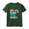 Eat Sleep Game Repeat Shirt Maglia a Manica - Ideale Regalo per Appassionati di Videogiochi e Giocatori di Computer
