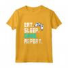Eat Sleep Game Repeat Shirt Maglia a Manica - Ideale Regalo per Appassionati di Videogiochi e Giocatori di Computer