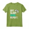 Eat Sleep Game Repeat Shirt Maglia a Manica - Ideale Regalo per Appassionati di Videogiochi e Giocatori di Computer