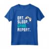 Eat Sleep Game Repeat Shirt Maglia a Manica - Ideale Regalo per Appassionati di Videogiochi e Giocatori di Computer