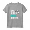 Eat Sleep Game Repeat Shirt Maglia a Manica - Ideale Regalo per Appassionati di Videogiochi e Giocatori di Computer