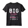 Big Sister Loading 2024 - Promosso a Big Sister 2024 Maglietta - Annuncio Gravidanza e Regalo Compleanno per Sorella Maggiore