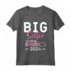Big Sister Loading 2024 - Promosso a Big Sister 2024 Maglietta - Annuncio Gravidanza e Regalo Compleanno per Sorella Maggiore