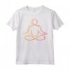 Linea di Yoga - Linea di Meditazione - Figura Meditazione Maglietta - Namaste Fitness Yin Yang Om - Regalo Ideale per Amanti dello Yoga