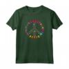 HapTiger 60s 70s Hippie Costume T-Shirt Maglietta - Peace Love Flowers Retro Tee Shirt for Women Men - Halloween Hippie Gift Idea