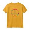HapTiger 60s 70s Hippie Costume T-Shirt Maglietta - Peace Love Flowers Retro Tee Shirt for Women Men - Halloween Hippie Gift Idea
