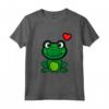 Carino Piccola Rana Verde con Cuore - Maglietta Design Carino per Amanti delle Rane