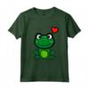 Carino Piccola Rana Verde con Cuore - Maglietta Design Carino per Amanti delle Rane
