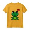 Carino Piccola Rana Verde con Cuore - Maglietta Design Carino per Amanti delle Rane