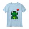 Carino Piccola Rana Verde con Cuore - Maglietta Design Carino per Amanti delle Rane