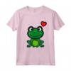 Carino Piccola Rana Verde con Cuore - Maglietta Design Carino per Amanti delle Rane
