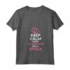 Donna Keep Calm Madre Futura Mamma Sposa Divertenti Regalo Amiche - Maglietta con Collo a V per Matrimonio e Addio al Nubilato