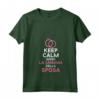 Donna Keep Calm Madre Futura Mamma Sposa Divertenti Regalo Amiche - Maglietta con Collo a V per Matrimonio e Addio al Nubilato
