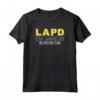 HapTiger Los Angeles Police Dept Collegiate Text Logo Maglietta - Officially Licensed Vintage Law Enforcement Support Apparel