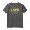 HapTiger Los Angeles Police Dept Collegiate Text Logo Maglietta - Officially Licensed Vintage Law Enforcement Support Apparel