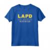 HapTiger Los Angeles Police Dept Collegiate Text Logo Maglietta - Officially Licensed Vintage Law Enforcement Support Apparel