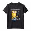 HapTiger Minions Kevin I Have Wi-Fi Maglietta - Officially Licensed Apparel for Minions Fans - 16MINS275