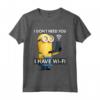 HapTiger Minions Kevin I Have Wi-Fi Maglietta - Officially Licensed Apparel for Minions Fans - 16MINS275