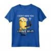 HapTiger Minions Kevin I Have Wi-Fi Maglietta - Officially Licensed Apparel for Minions Fans - 16MINS275