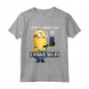HapTiger Minions Kevin I Have Wi-Fi Maglietta - Officially Licensed Apparel for Minions Fans - 16MINS275