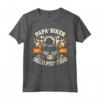 Papà Biker - Maglietta Festa del Papà per Padri Motociclisti - Ideale come Regalo per la Festa del Papà