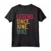 Legend Since June 1983 - 38th Birthday Vintage T-Shirt Classic Maglietta - Unique June Birthday Outfit Apparel
